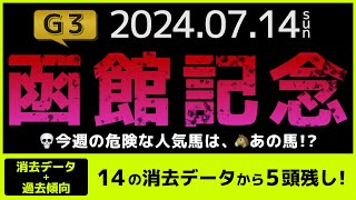 『2024 G3 函館記念　消去データ \u0026 過去傾向 』消去データから5頭残し！ 危険な人気馬は、あの馬！？