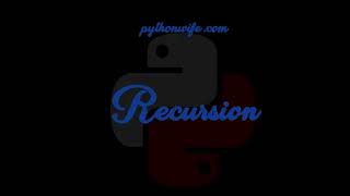 Recursion Introduction Part1 Python