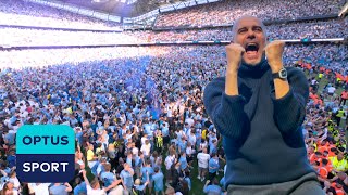 CITY FANS STORM THE PITCH: Manchester City win their fourth-straight title 🏆
