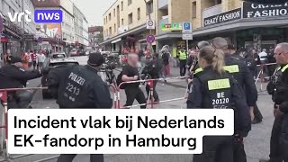 Politie schiet man met hamer en molotovcocktail neer bij Nederlands EK-fandorp in Hamburg