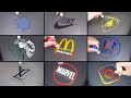 Famous logo pancake art - NIKE, Louis Vuitton, Apple, Lamborghini, Starbucks, McDonald's, Marvel etc