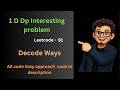 Leetcode 91 - Decode Ways  Dynamic programming