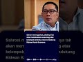 Kabar Ridwan Kamil Ditolak Warga, Ahmad Sahroni: Like and Dislike di Jakarta Itu Biasa #ridwankamil