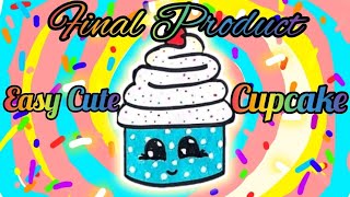 Pri-Pri Shares: Step-By-Step Easy Cute Cupcake Drawing Tutorial