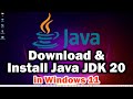 How to Download & Install Java JDK 20 on Windows 11 with JAVA HOME