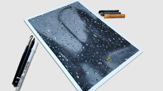 Drawing a Rainy Landscape with an Oil Pastel for Beginners | Multi Art