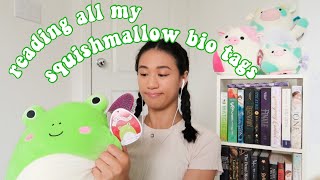 reading all my squishmallow bio tags + squish hunt vlog