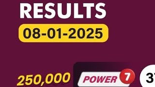 uwinn lottery result today 08/01/2025 Wednesday January power7 Grand6 max3 4you spin5 U winn Result