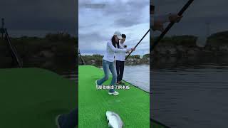 美女釣超大的龍躉！ #shorts #funny #fishing #釣魚