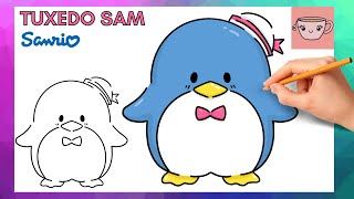 How To Draw Tuxedo Sam | Sanrio | Cute Easy Penguin | Step By Step Drawing Tutorial
