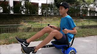 Liow Video: Hoverboard attached with Hoverkart平衡车支架改装