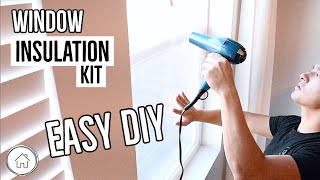 How to install a window insulation kit - DIY save money and keep the heat in!!