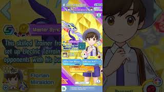 Pokémon Masters Ex - Master Fair Scout - Florian \u0026 Miraidon - 1 Pull.