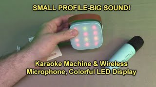 REVIEW Karaoke Machine Portable Bluetooth Speaker and Wireless Microphone, Colorful LED Display