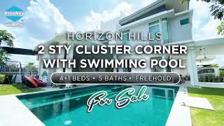 Cheap Horizon Hills The Cove Modern Design 2 Storey Cluster Corner with Swimming Pool RM 2.1mil!