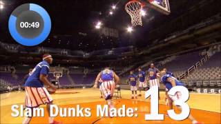 World Record for Most Basketball Slam Dunks in One Minute! | Harlem Globetrotters