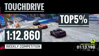 [Touchdrive] Asphalt 9| Weekly Competition | Lotus Elise 220 |The City By the Bay | 1:12.860 |Top5%