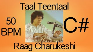 Taal Teentaal Lehra, 50 BPM, Raag Charukeshi on Sarod #lehra #nagma #teentaal