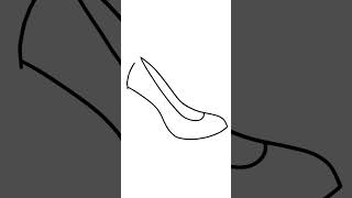 how to draw a shoes for a girl