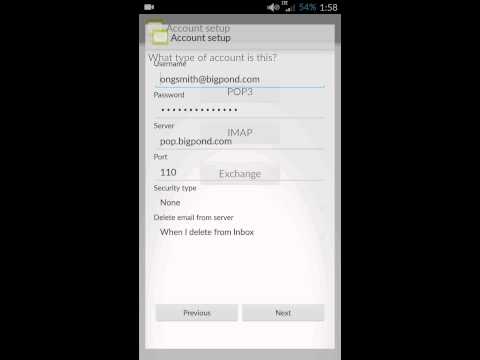 How to setup your Bigpond Email How to setup your Bigpond Email