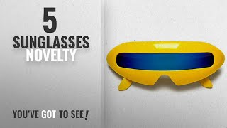 Top 10 Sunglasses Novelty [ Winter 2018 ]: Futuristic Cyclops Mirror Single Lens Oval Sunglasses