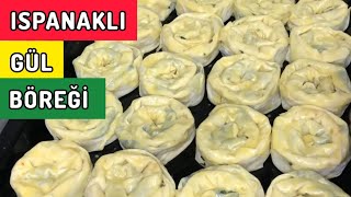 👌 HAZIR YUFKADAN el açması tadında 💥 ISPANAKLI GÜL BÖREĞİ TARİFİ 💯 #börek #börektarifleri #ıspanaklı