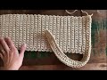 crochet tutorial rectangles bag english subtitles