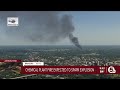 Large chemical fire in Akron continues