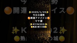 2025年1月25日の運勢 #開運アドバイス #20250125 #マヤ暦  #運勢  #KIN　#202 #ｼﾝｸﾛ #白い風　#黄色い戦士  #音7 #第４の城 #shorts