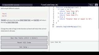 Lesson 73 | Basic JavaScript | Logical Order in If Else Statements