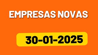 Empresas Novas em Portugal dia 30-01-2025 e CAE Rev. 4