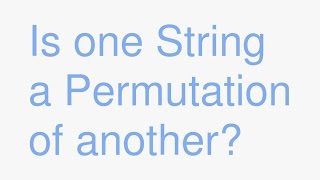 Java: Is one string a permutation of another?