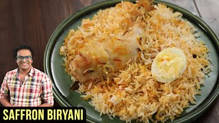 Zafrani Biryani Recipe | How To Make Saffron Chicken Biryani | Biryani Recipe By Varun Inamdar