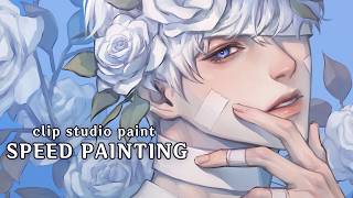 화이트 로즈💙 White rose [스피드 페인팅 / Speed Painting] 클립스튜디오