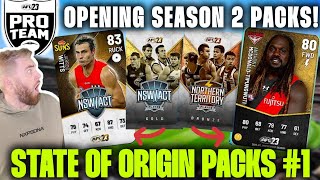 AFL 23 PRO TEAM SEASON 2 - STATE OF ORIGIN PACK OPENINGS! #AFL23 #PROTEAM #AFL