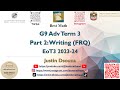 9Adv Part 2 Writing | EoT3 | Angle Relations, Congruency, Rotations, Triangles | Q16 - Q21 |