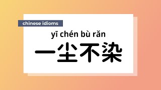 Common Chinese Idioms | 一尘不染 (yīchénbùrǎn) spotless | with Examples and Meaning