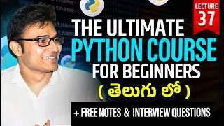 enumerate() and zip() in Python in Telugu | L37 | Ultimate Python Course | Prof. Ravindrababu Ravula