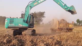 kobelco sk140lc-11 บุกงานทุกวัน งานลอกนา ดั้มแต่งหล่อ ชมไป บ่นไป excavator and truck EP.8010