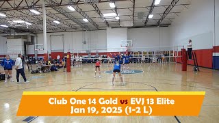 20250119 - Club One 14 Gold vs EVJ 13 Elite (1-2 L)