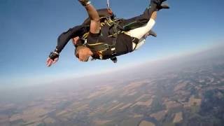 Skydiving from a helicopter at Lake Balaton Hungary 2016