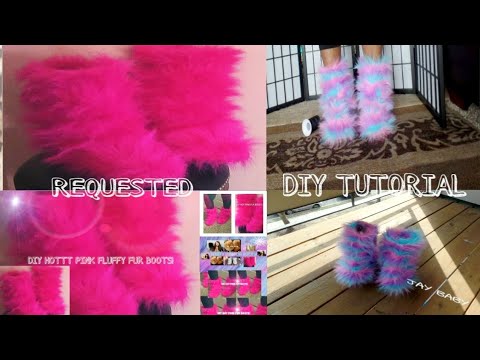 COTTON CANDY & HOTT PINK FLUFFY FUR BOOTS (REQUESTED) COTTON CANDY & HOTT PINK FLUFFY FUR BOOTS (REQUESTED)