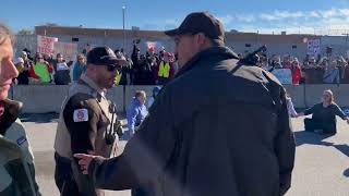 Demonstrators Arrested Outside Broadview Ice Facility