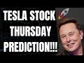 🔥 TESLA STOCK THURSDAY PREDICTION! TSLA, SPY, ES, QQQ, NVDA, AAPL, GOOG, META, & MSFT PREDICTIONS! 🚀