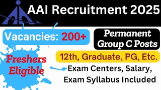 AAI Recruitment 2025 | AAI Jr Assistant Vacancy 2025 | Airports Authority of India Recruitment 2025