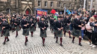 Amazing Performance by Stockbridge Pipe Band in May Day Parade