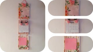 Multi purpose wall hanging | photo frame cum calendar cum notepad | paper craft | cardboard craft