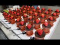 Amazing! eating a flowerpot? Strawberry flowerpot cake - Korean street food