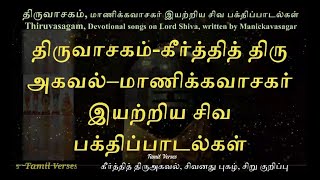 012 திருவாசகம், கீர்த்தித் திருஅகவல், சிவனது புகழ், சிறு குறிப்பு