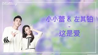 Little Bud (小小蕾)\u0026Roy (左其铂) - This is love (这是爱) - (青春最好时/When we were young) [Chi-Pin-Eng] lyrics